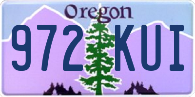 OR license plate 972KUI