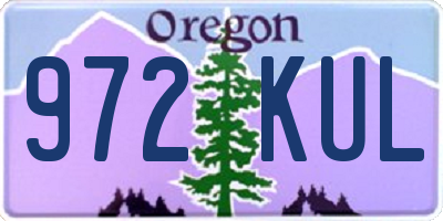 OR license plate 972KUL