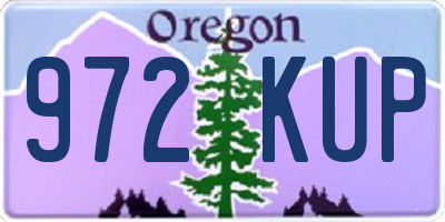 OR license plate 972KUP