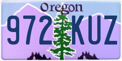 OR license plate 972KUZ