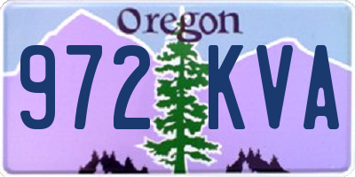 OR license plate 972KVA