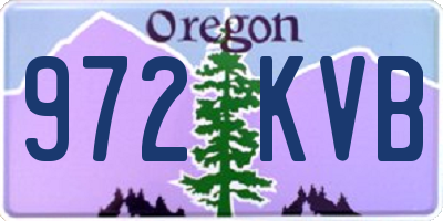 OR license plate 972KVB