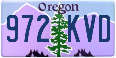 OR license plate 972KVD