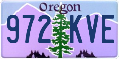 OR license plate 972KVE