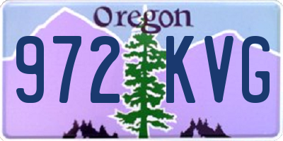 OR license plate 972KVG