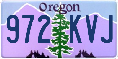 OR license plate 972KVJ