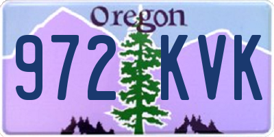 OR license plate 972KVK