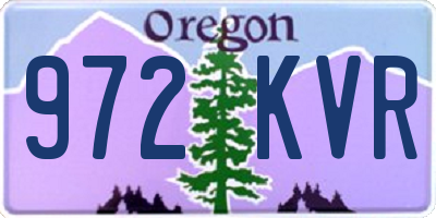 OR license plate 972KVR