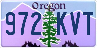 OR license plate 972KVT