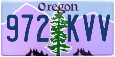 OR license plate 972KVV