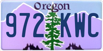 OR license plate 972KWC