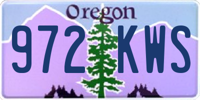 OR license plate 972KWS