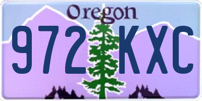 OR license plate 972KXC