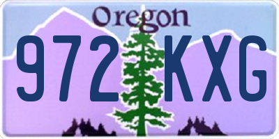 OR license plate 972KXG