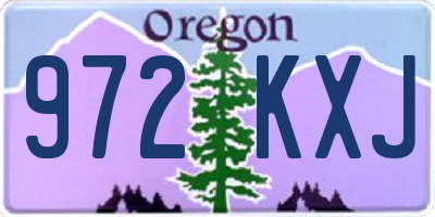 OR license plate 972KXJ