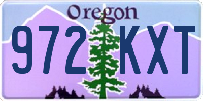 OR license plate 972KXT