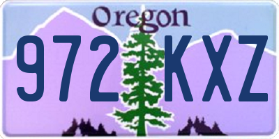 OR license plate 972KXZ