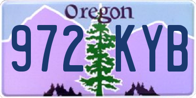 OR license plate 972KYB
