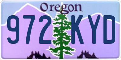 OR license plate 972KYD
