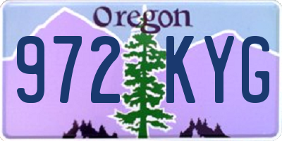 OR license plate 972KYG
