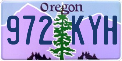 OR license plate 972KYH