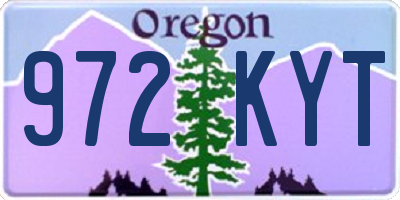 OR license plate 972KYT