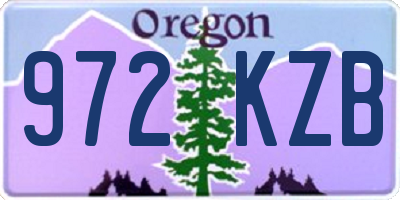 OR license plate 972KZB