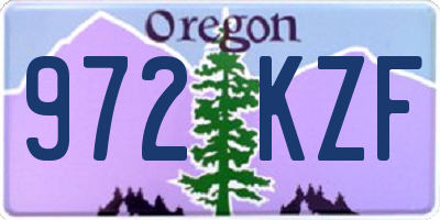 OR license plate 972KZF