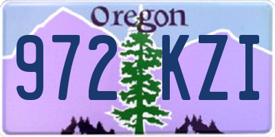 OR license plate 972KZI