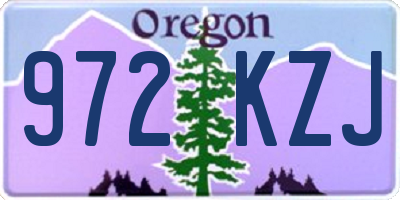 OR license plate 972KZJ