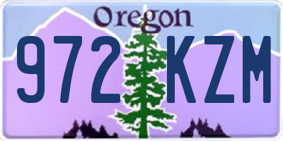 OR license plate 972KZM