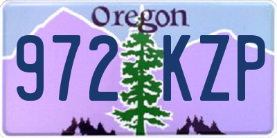 OR license plate 972KZP