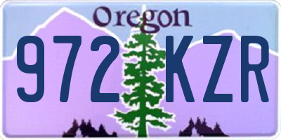 OR license plate 972KZR