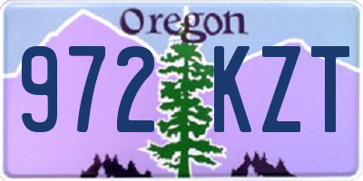 OR license plate 972KZT