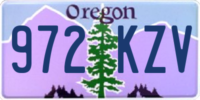 OR license plate 972KZV