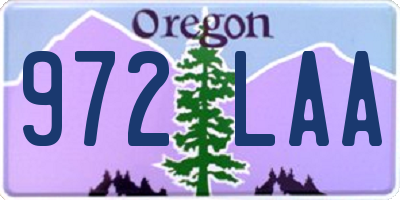 OR license plate 972LAA