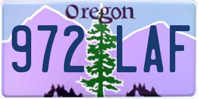 OR license plate 972LAF