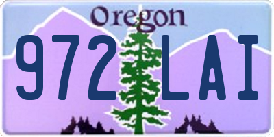 OR license plate 972LAI