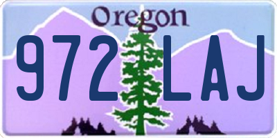 OR license plate 972LAJ