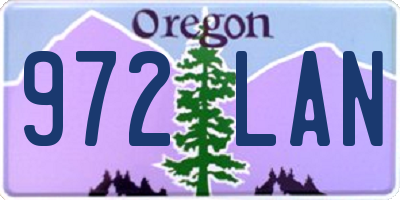 OR license plate 972LAN