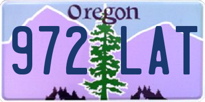 OR license plate 972LAT