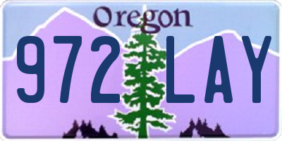 OR license plate 972LAY
