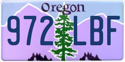 OR license plate 972LBF