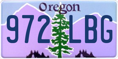 OR license plate 972LBG