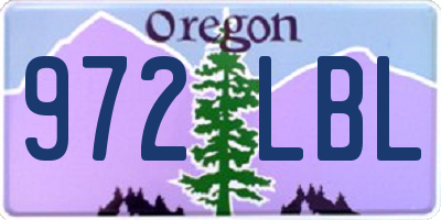 OR license plate 972LBL