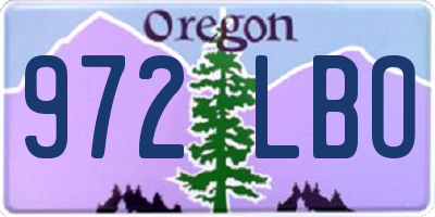 OR license plate 972LBO