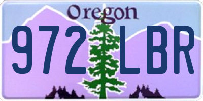 OR license plate 972LBR