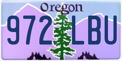 OR license plate 972LBU