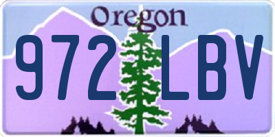 OR license plate 972LBV
