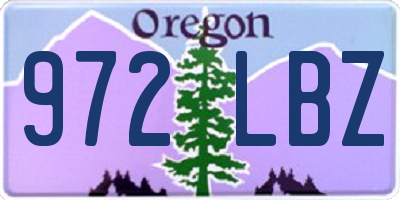 OR license plate 972LBZ